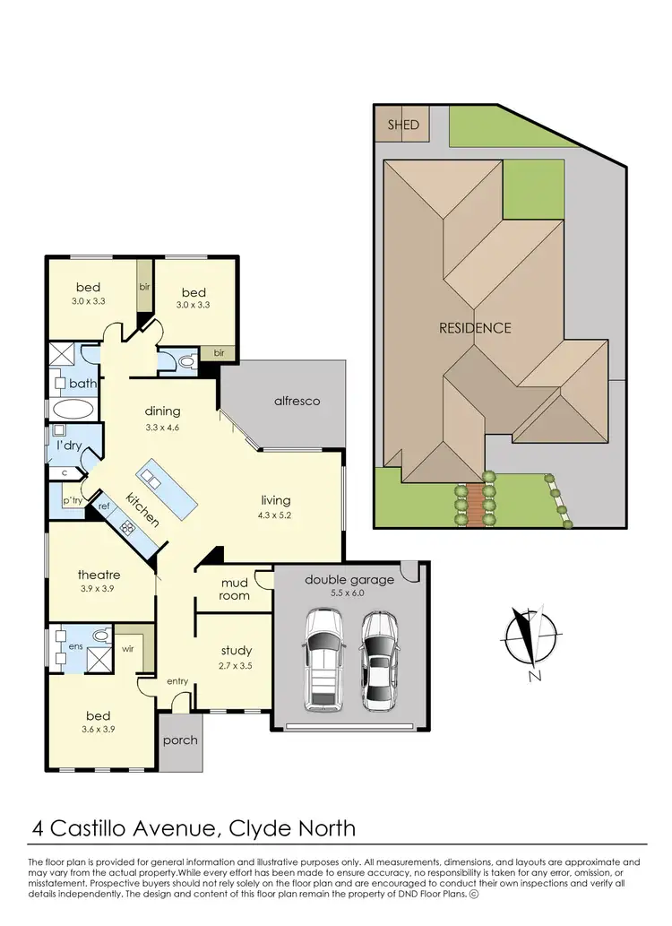 Floorplan of Homely house listing, 4 Castillo Avenue, Clyde North VIC 3978