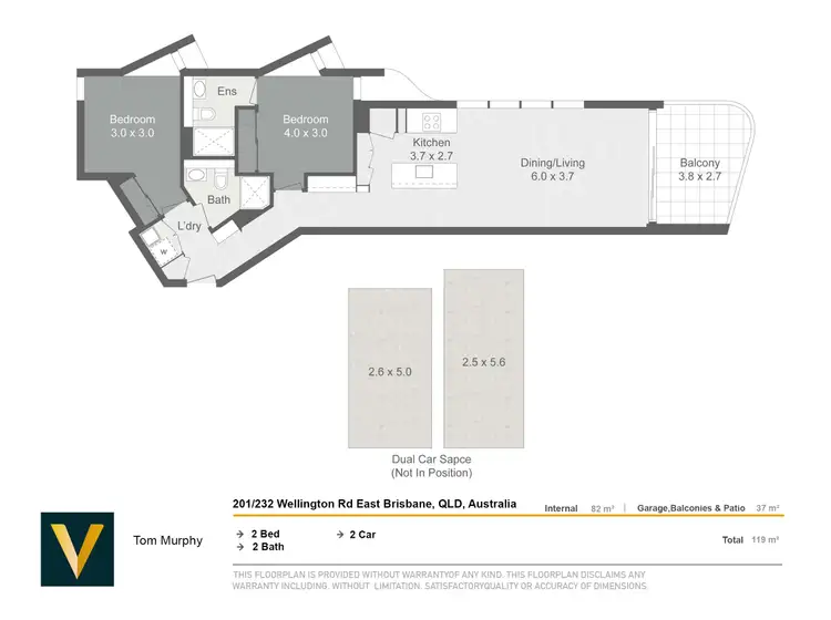 Floorplan of Homely house listing, 201/232 Wellington Road, Kangaroo Point QLD 4169