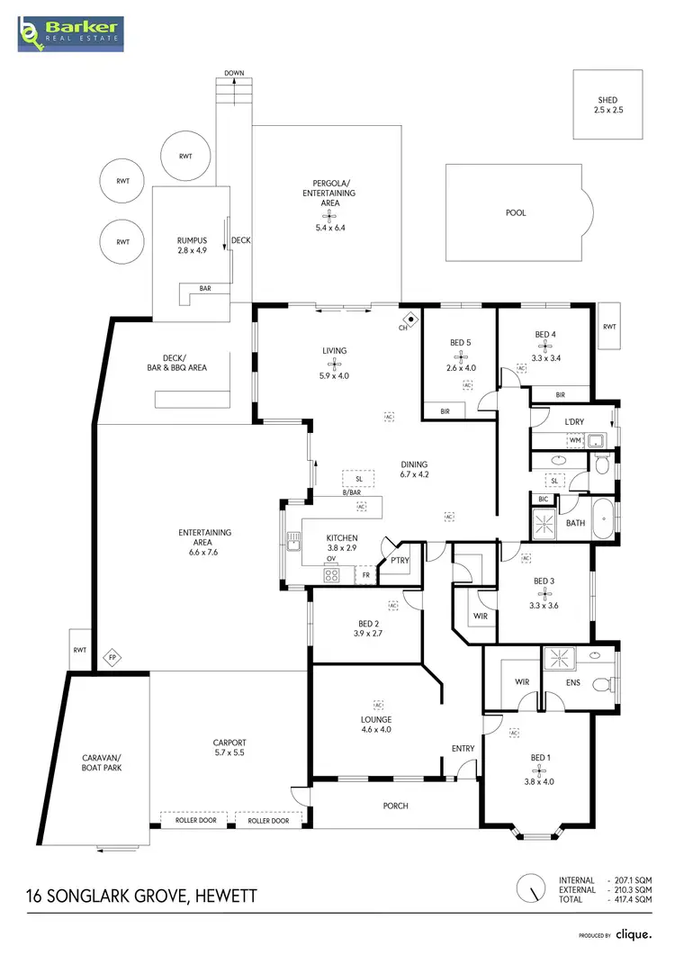 Floorplan of Homely house listing, 16 Songlark Grove, Hewett SA 5118