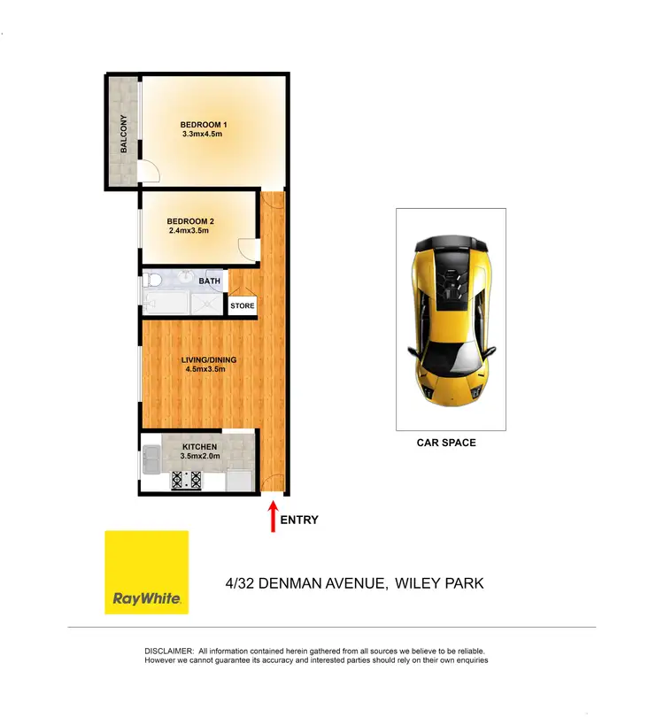 Floorplan of Homely unit listing, 4/32 Denman Avenue, Wiley Park NSW 2195