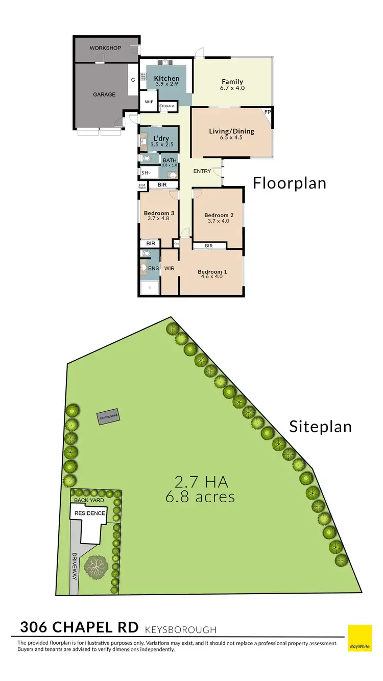 Floorplan of Homely house listing, 306 Chapel Road, Keysborough VIC 3173