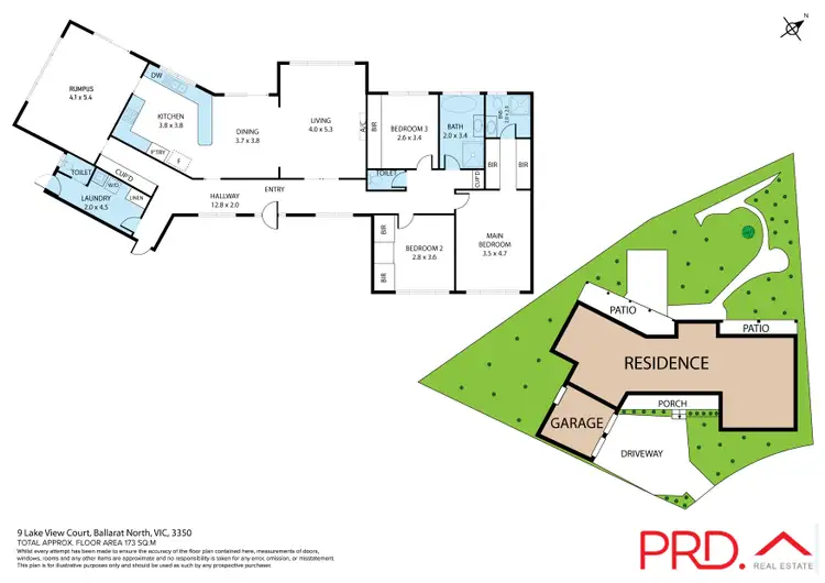 Floorplan of Homely house listing, 9 Lake View Court, Ballarat North VIC 3350
