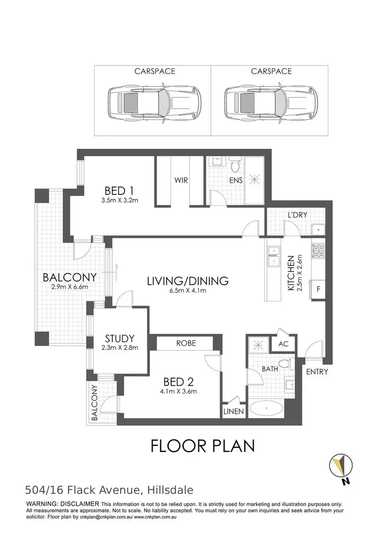 Floorplan of Homely apartment listing, 504/16 Flack Ave, Hillsdale NSW 2036