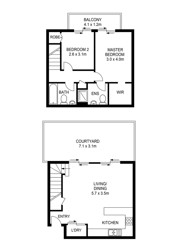Floorplan of Homely townhouse listing, 19/53 Saint Pauls Terrace, Spring Hill QLD 4000