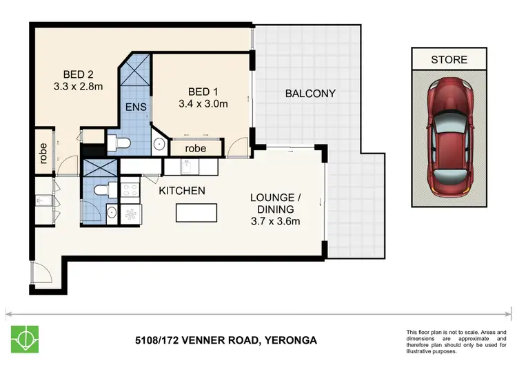Floorplan of Homely apartment listing, 5108/172 Venner Road, Yeronga QLD 4104