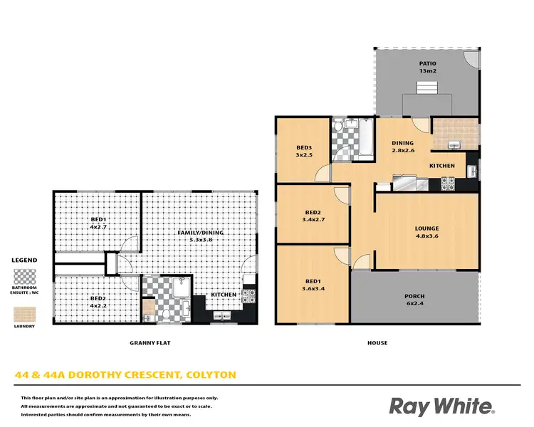 Floorplan of Homely house listing, 44 & 44A Dorothy Crescent, Colyton NSW 2760