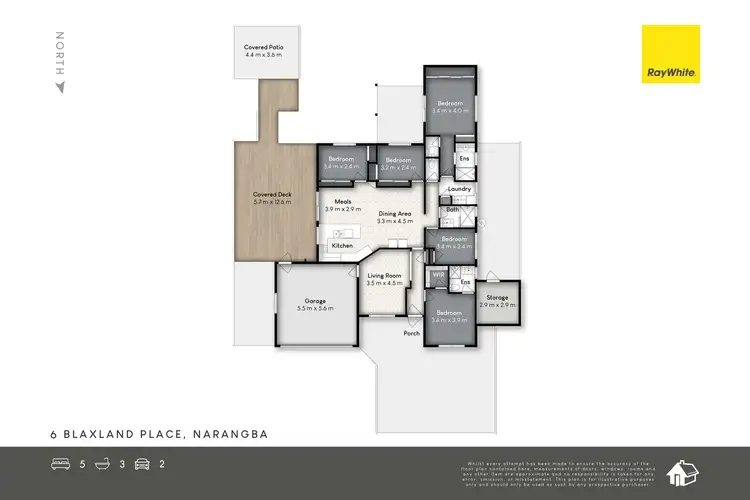 Floorplan of Homely house listing, 6 Blaxland Place, Narangba QLD 4504