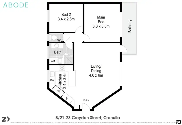 Floorplan of Homely apartment listing, 8/21-23 Croydon Street, Cronulla NSW 2230