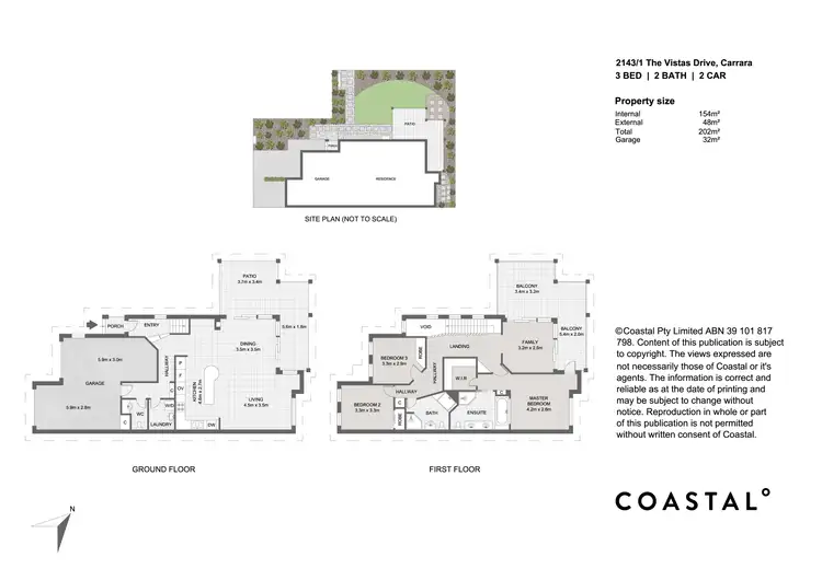 Floorplan of Homely townhouse listing, 2143/1 The Vistas Drive, Carrara QLD 4211