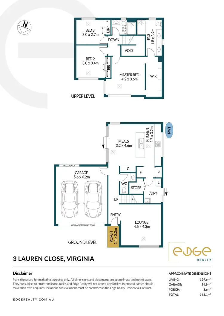 Floorplan of Homely house listing, 3 Lauren Close, Virginia SA 5120