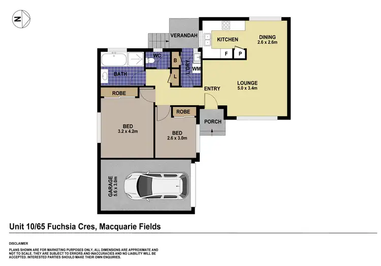 Floorplan of Homely villa listing, 10/65 Fuchsia Crescent, Macquarie Fields NSW 2564