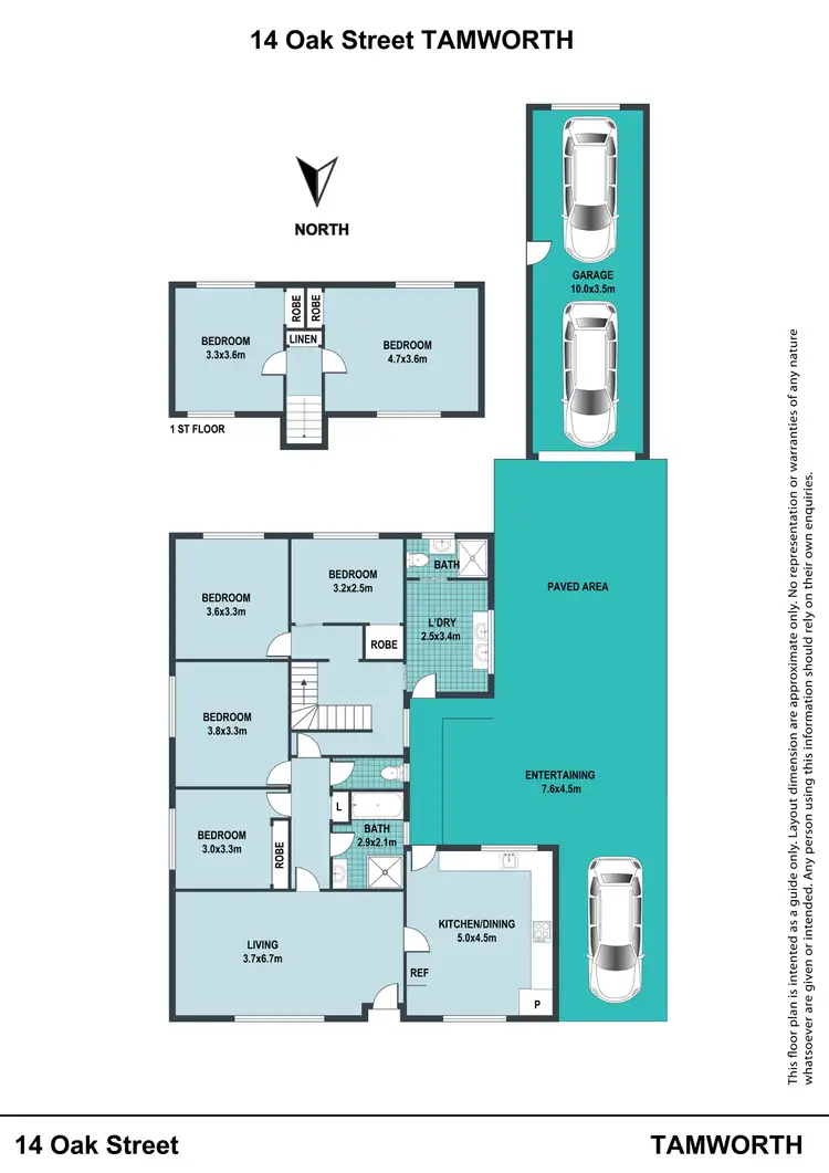 Floorplan of Homely house listing, 14 Oak Street, Tamworth NSW 2340