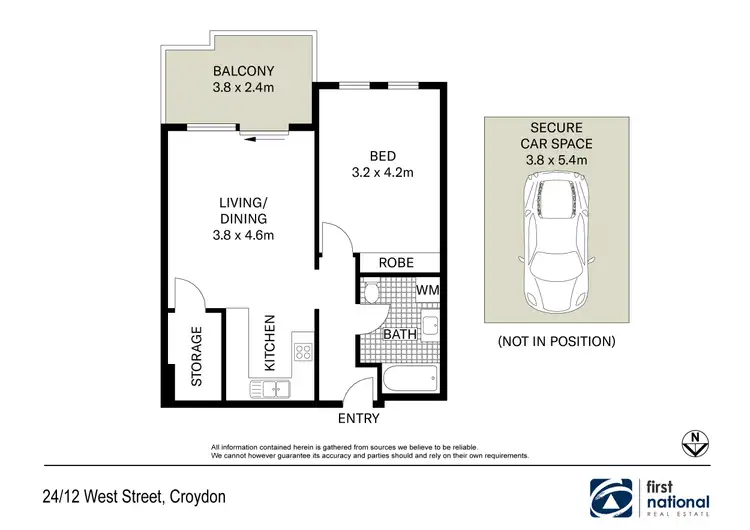 Floorplan of Homely apartment listing, 24/12 West Street, Croydon NSW 2132