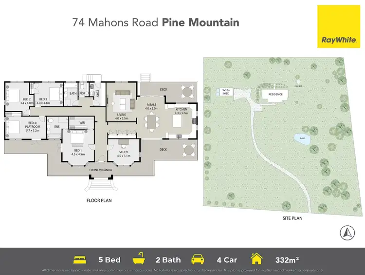 Floorplan of Homely rural property listing, 74 Mahons Road, Pine Mountain QLD 4306