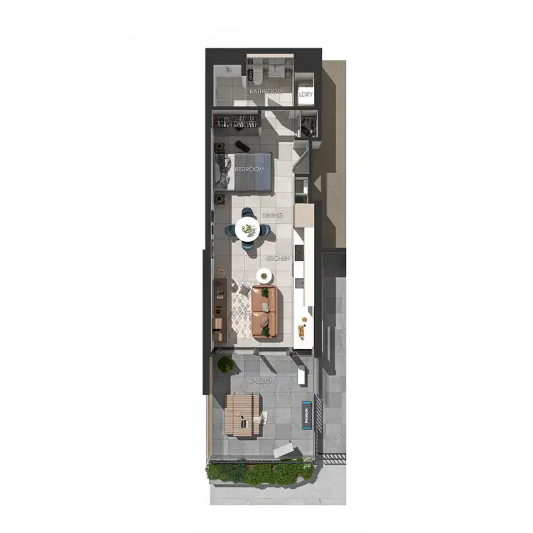 Floorplan of Homely studio listing, 607/101 Therry St, Melbourne VIC 3000