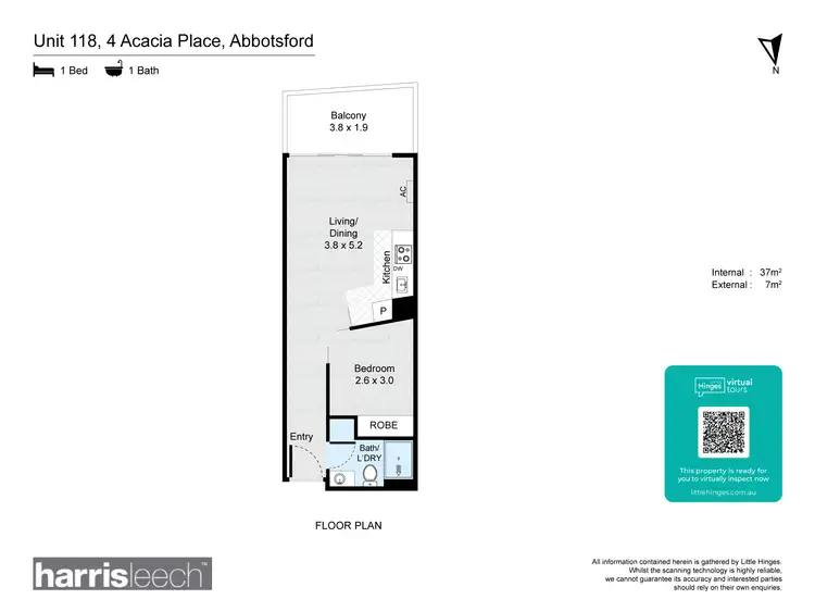 Floorplan of Homely apartment listing, 118/4 Acacia Place, Abbotsford VIC 3067