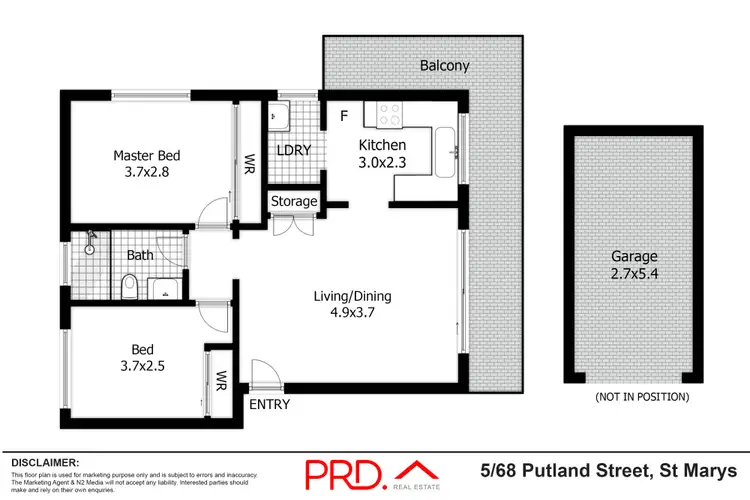 Floorplan of Homely unit listing, 5/68 Putland Street, St Marys NSW 2760