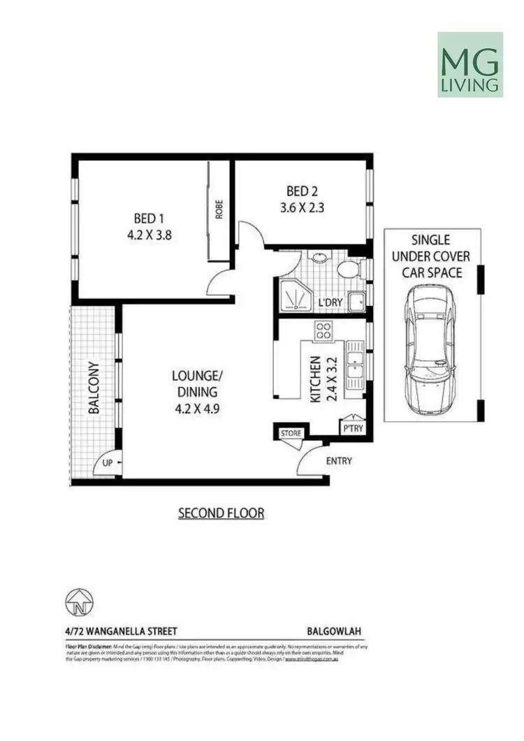 Floorplan of Homely apartment listing, 4/72 Wanganella Street, Balgowlah NSW 2093