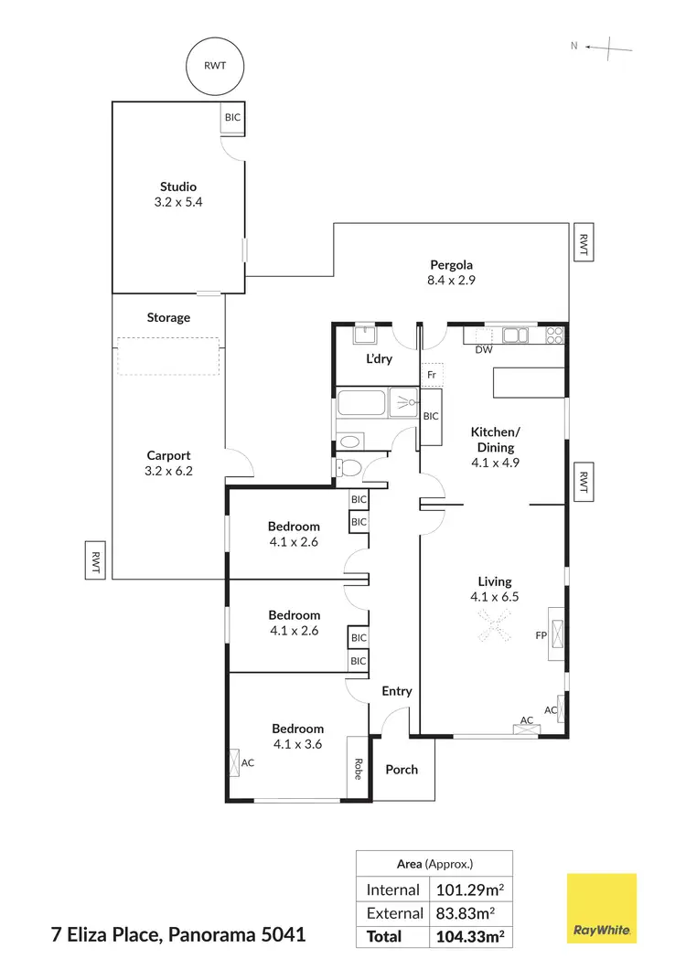 Floorplan of Homely house listing, 7 Eliza Place, Panorama SA 5041
