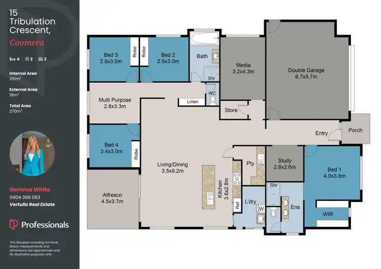 Floorplan of Homely house listing, 15 Tribulation Crescent, Coomera QLD 4209