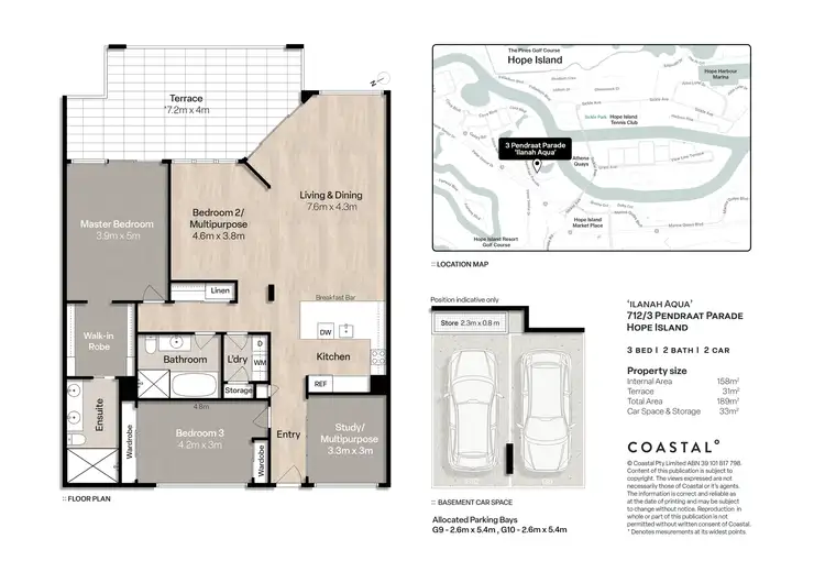 Floorplan of Homely apartment listing, 712/3 Pendraat Parade, Hope Island QLD 4212