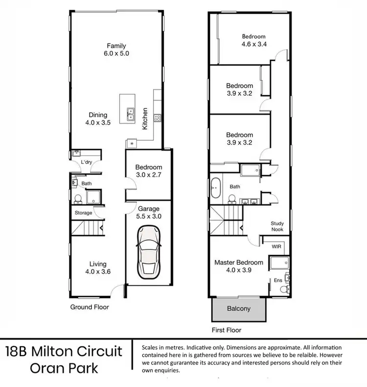 Floorplan of Homely house listing, 18B Milton Circuit, Oran Park NSW 2570