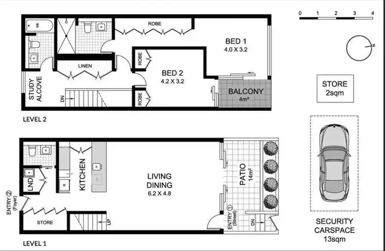 Floorplan of Homely apartment listing, 112/1 Pearl Street, Erskineville NSW 2043