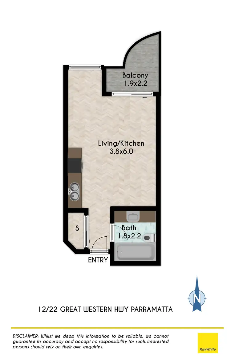 Floorplan of Homely apartment listing, 12/22-32 Great Western Highway, Parramatta NSW 2150