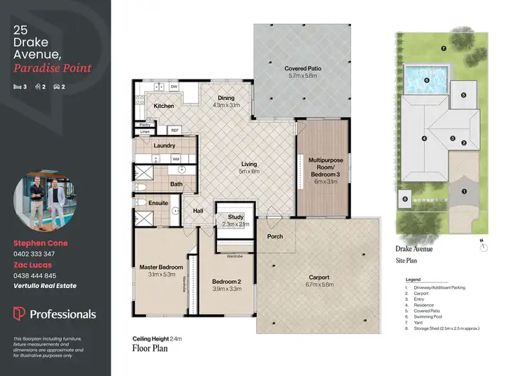 Floorplan of Homely house listing, 25 Drake Avenue, Paradise Point QLD 4216