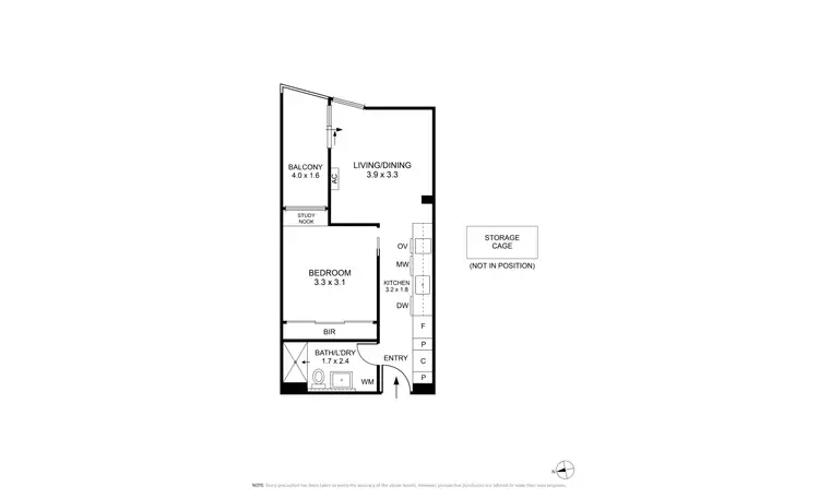 Floorplan of Homely apartment listing, 307/1 Lygon Street, Brunswick VIC 3056