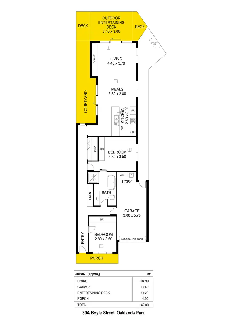 Floorplan of Homely house listing, 30A Boyle Street, Oaklands Park SA 5046