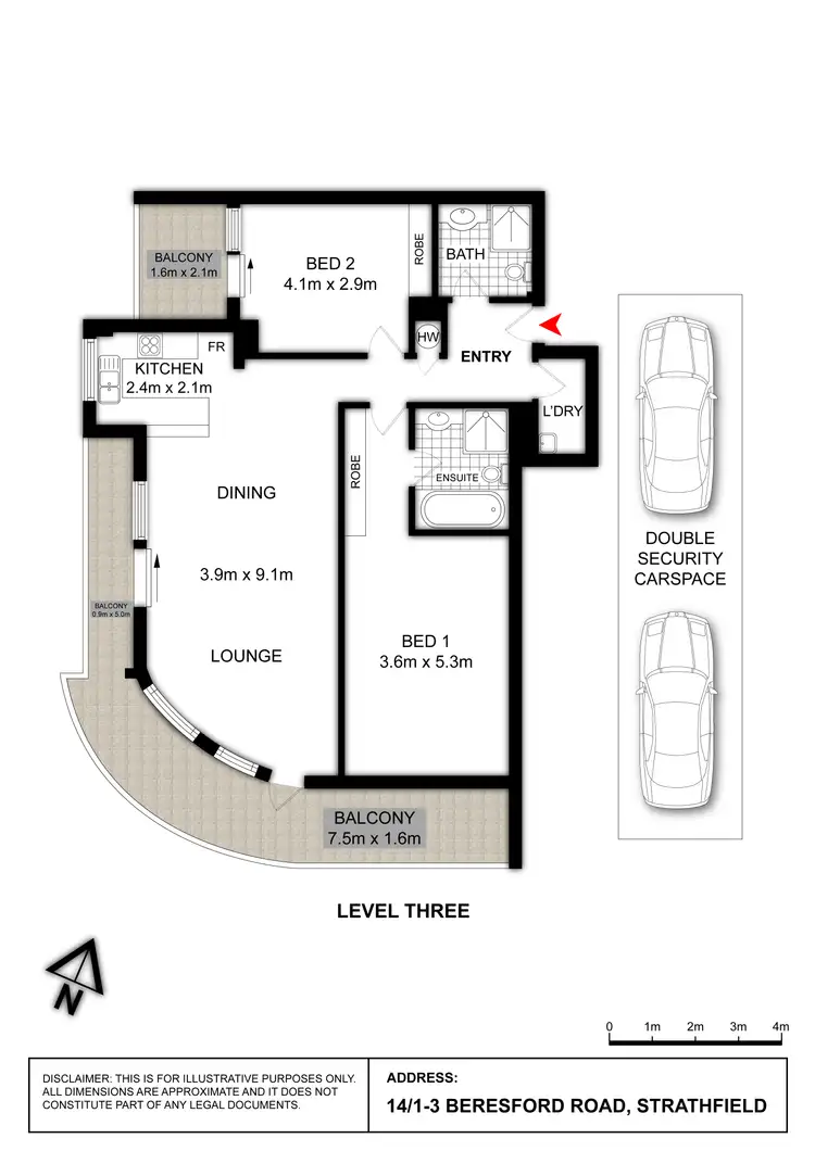 Floorplan of Homely apartment listing, 14/1-3 Beresford Road, Strathfield NSW 2135