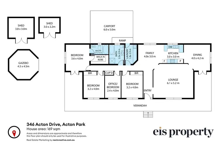 Floorplan of Homely house listing, 346 Acton Drive, Acton Park TAS 7170