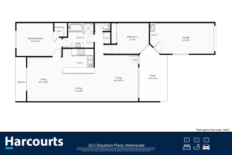 Floorplan of Homely semi-detached listing, 15/1 Doyalson Place, Helensvale QLD 4212