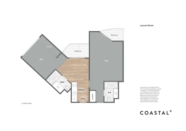 Floorplan of Homely apartment listing, 1313 & 1314/25 Laycock Street, Surfers Paradise QLD 4217