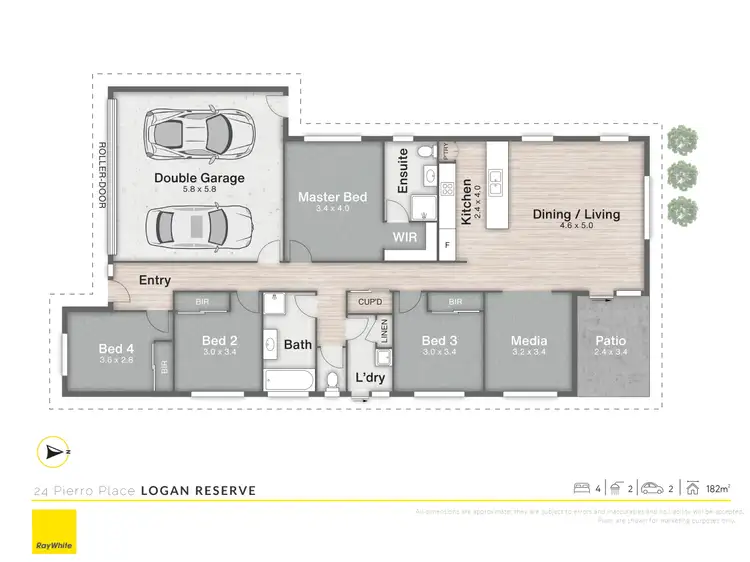 Floorplan of Homely house listing, 24 Pierro Place, Logan Reserve QLD 4133