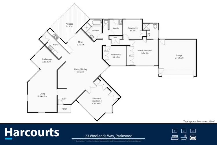 Floorplan of Homely house listing, 23 Woodlands Way, Parkwood QLD 4214