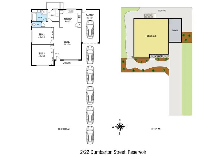 Floorplan of Homely unit listing, 2/22 Dumbarton Street, Reservoir VIC 3073