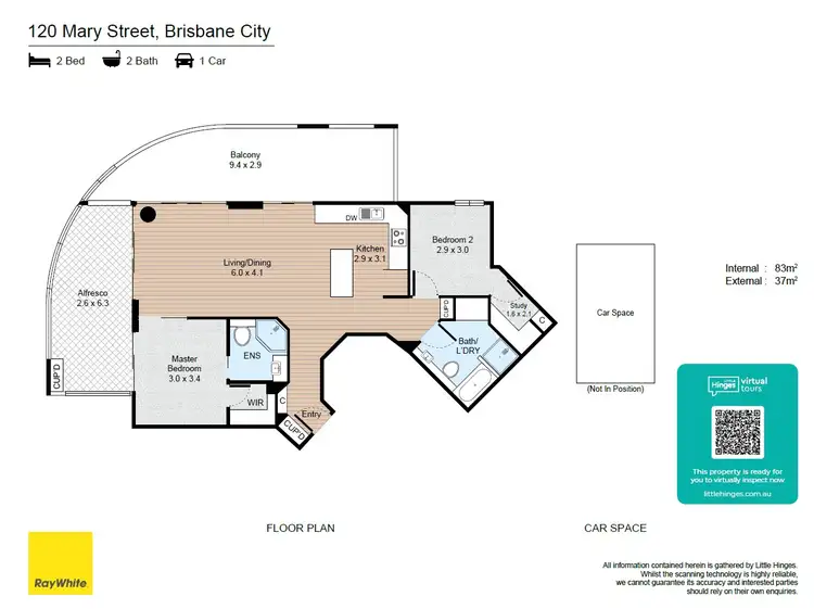Floorplan of Homely apartment listing, 120 Mary Street, Brisbane City QLD 4000
