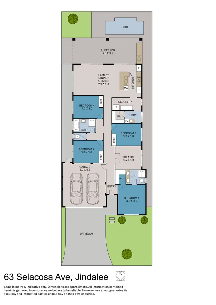 Floorplan of Homely house listing, 63 Selacosa Avenue, Jindalee WA 6036
