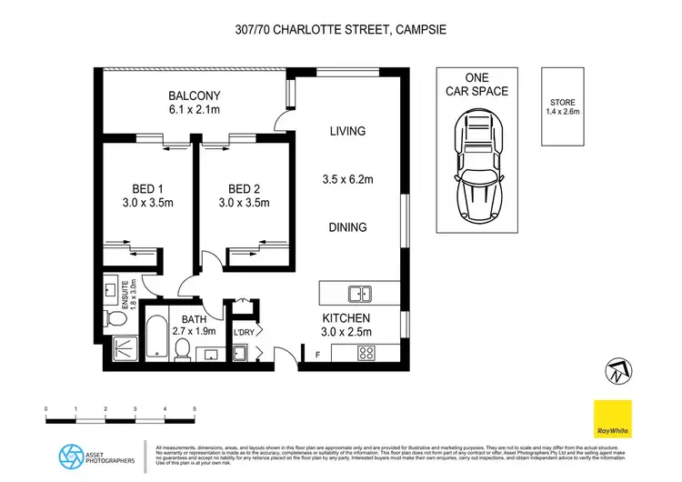 Floorplan of Homely apartment listing, 307/70 Charlotte Street, Campsie NSW 2194