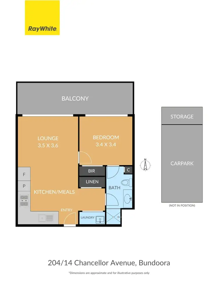 Floorplan of Homely apartment listing, 204/14 Chancellor Avenue, Bundoora VIC 3083