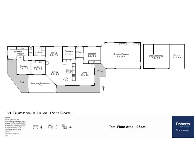 Floorplan of Homely house listing, 61 Gumbowie Dr, Port Sorell TAS 7307