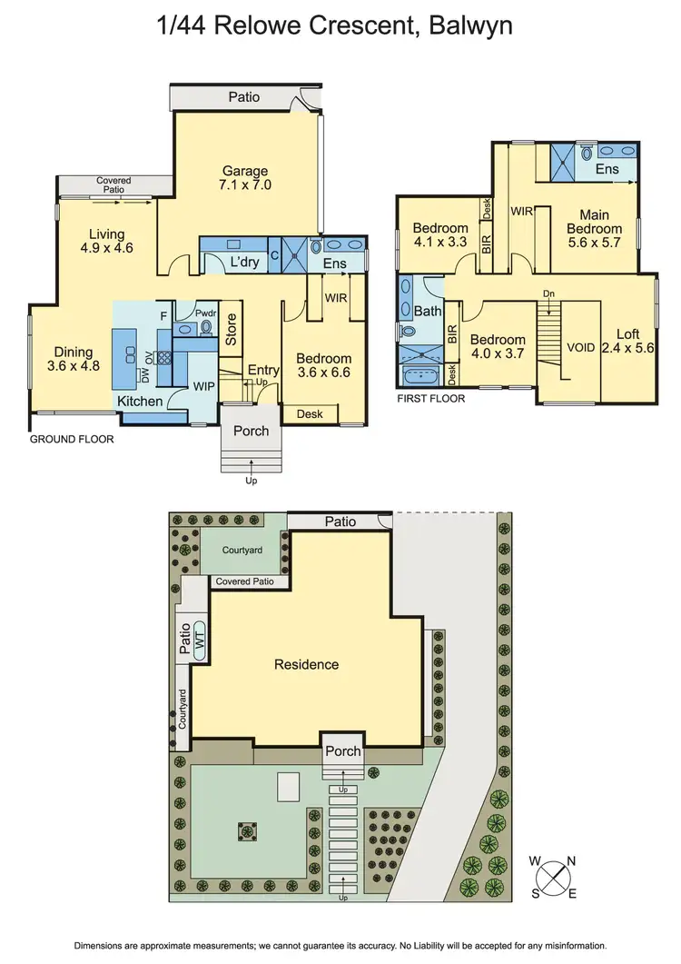 Floorplan of Homely townhouse listing, 1/44 Relowe Crescent, Balwyn VIC 3103