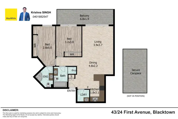Floorplan of Homely unit listing, 43/24 FIRST AVE, Blacktown NSW 2148