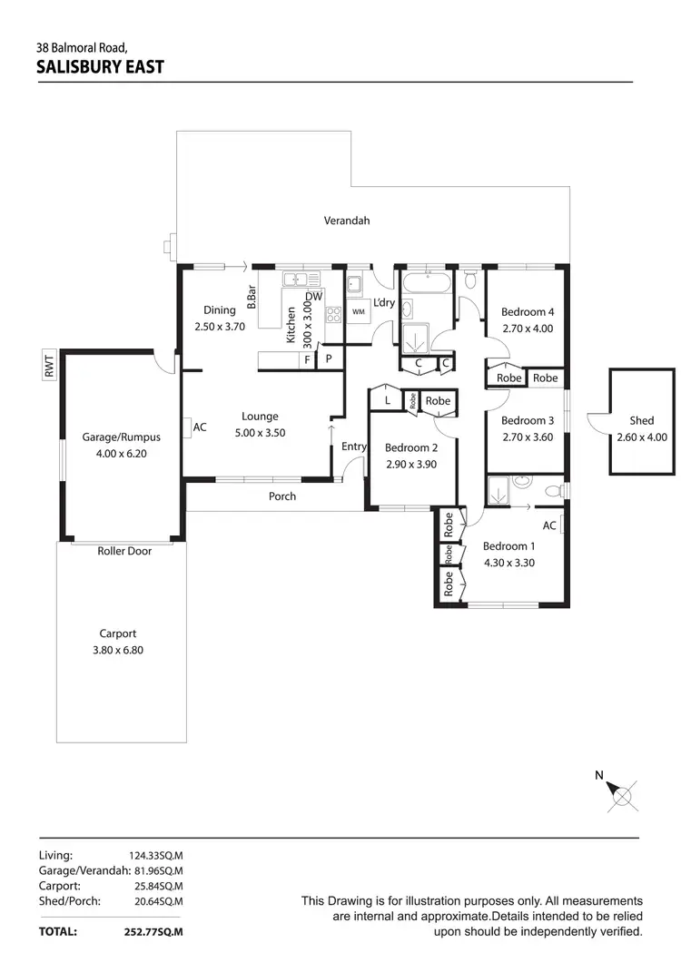 Floorplan of Homely house listing, 38 Balmoral Road, Salisbury East SA 5109