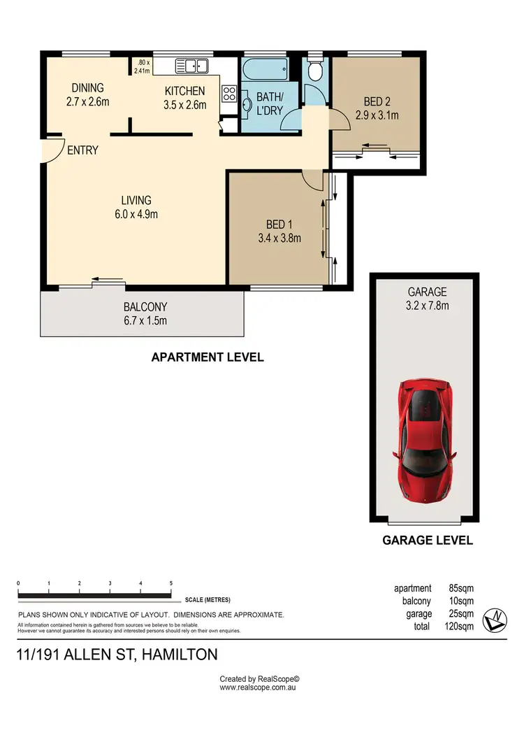 Floorplan of Homely apartment listing, 11/191 Allen Street, Hamilton QLD 4007
