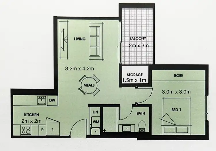 Floorplan of Homely apartment listing, 204/466 Lygon Street, Brunswick East VIC 3057