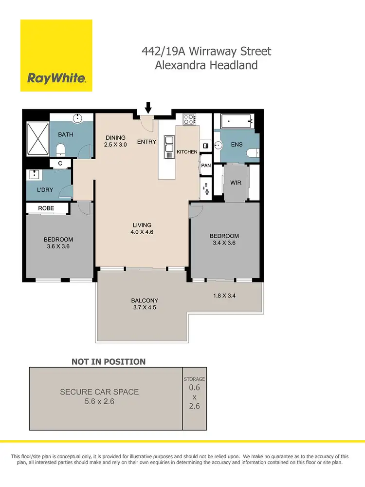 Floorplan of Homely unit listing, 442/19A Wirraway Street, Alexandra Headland QLD 4572