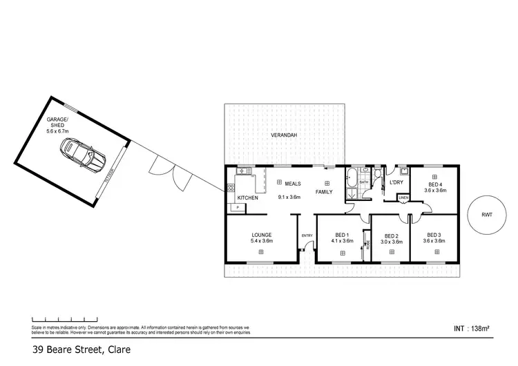 Floorplan of Homely house listing, 39 Beare Street, Clare SA 5453